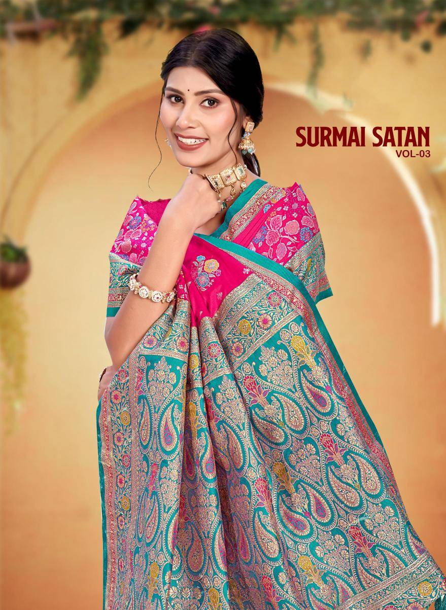 Bunawat - Surmai Satan 03 Wholesale saree shops in Gujarat